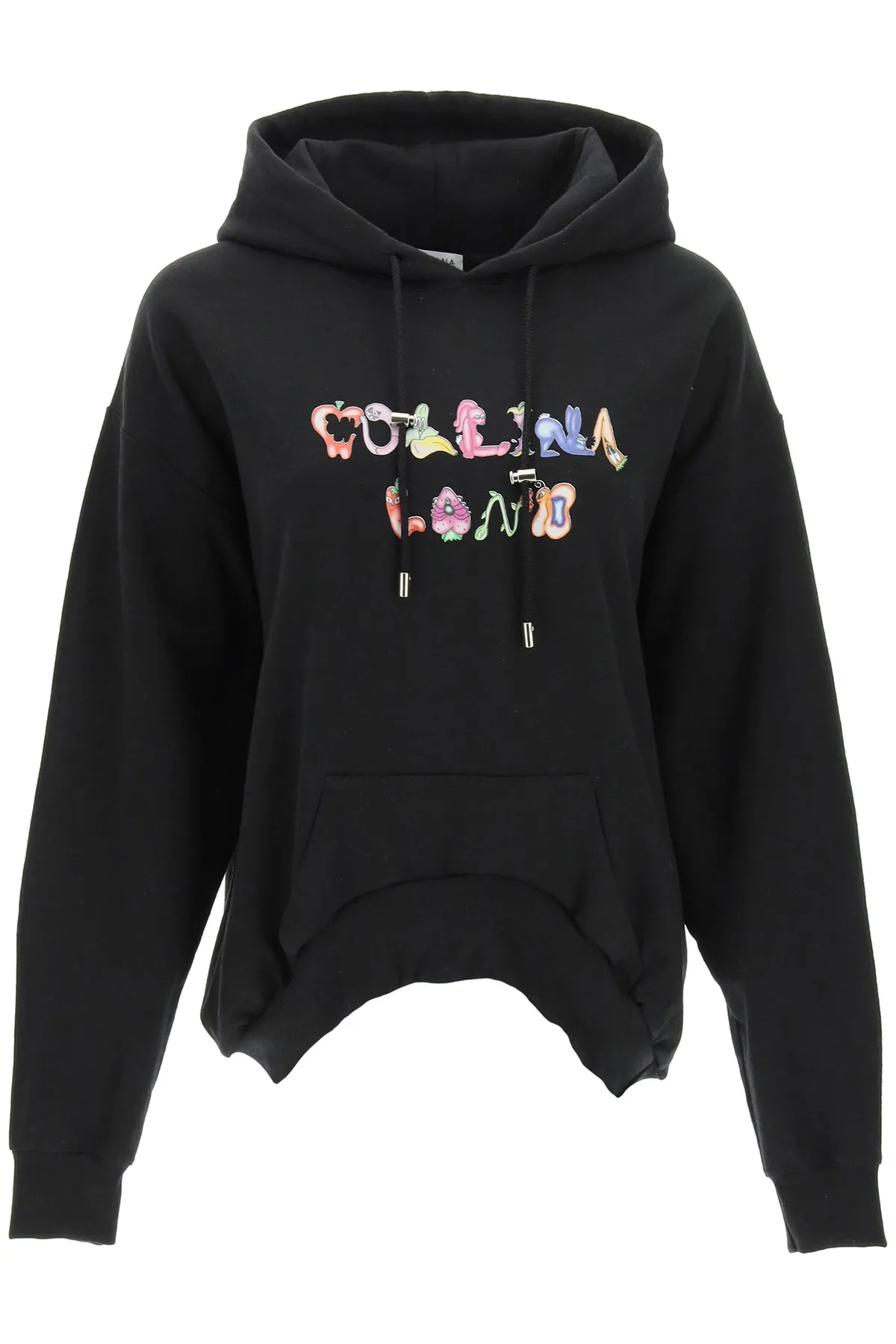 Collina Strada Logo Print Drawstring Hoodie