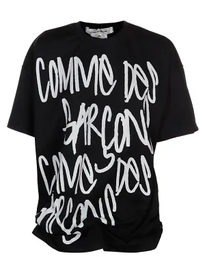 Comme des Garons Logo Printed Crewneck T-Shirt