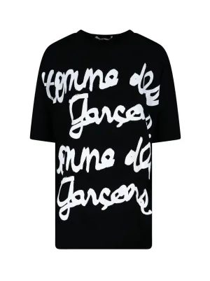 Comme des Garons Logo Printed Crewneck T-Shirt