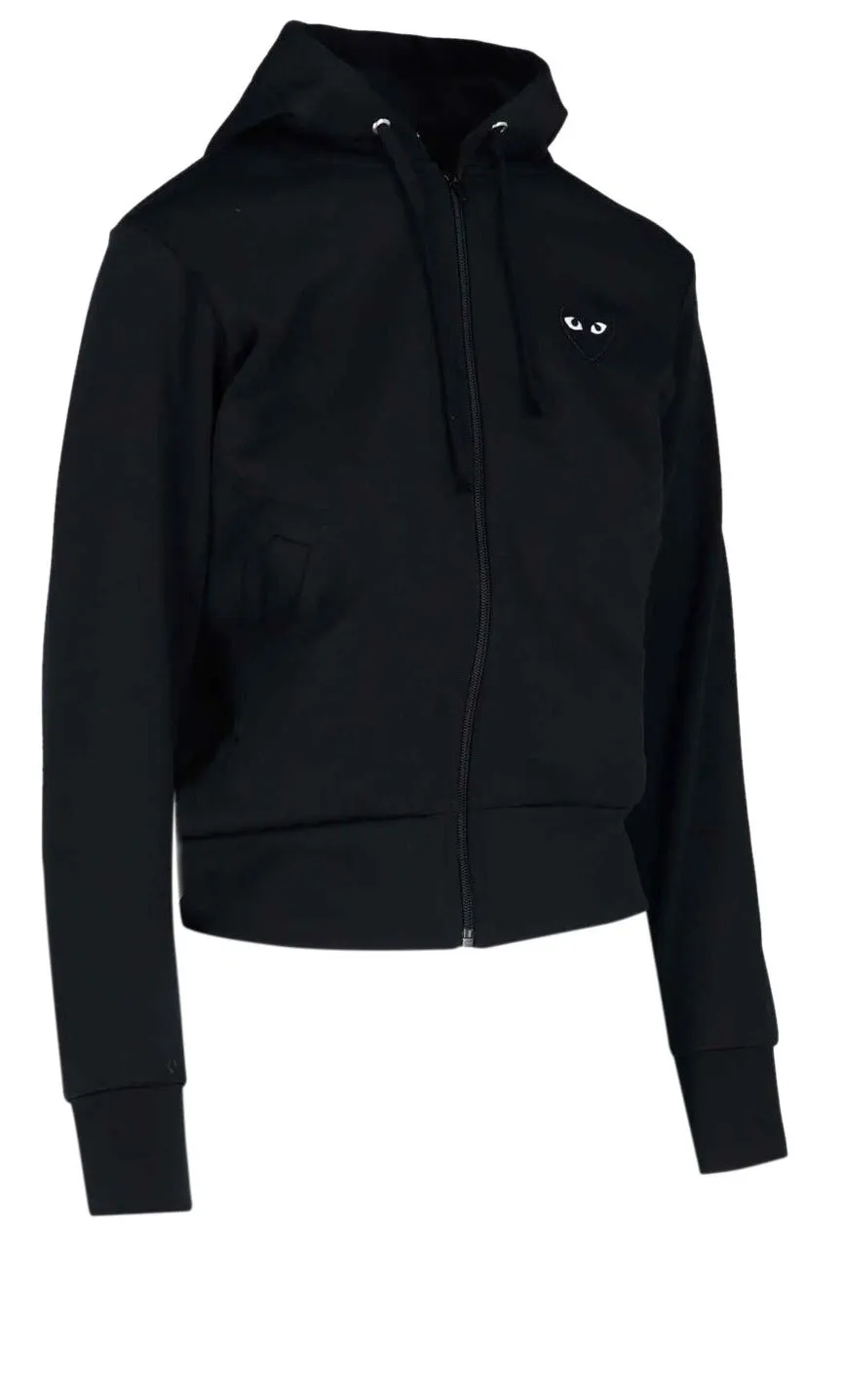Comme des Garons Play Drawstring Zip-Up Hoodie