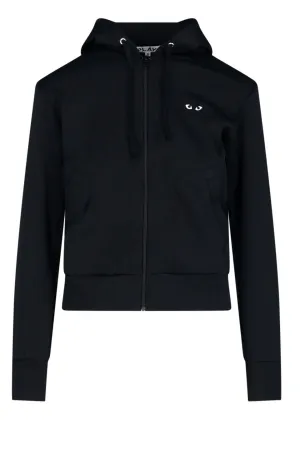 Comme des Garons Play Drawstring Zip-Up Hoodie