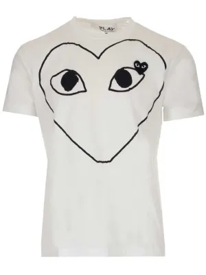 Comme des Garons Play Heart Printed T-Shirt
