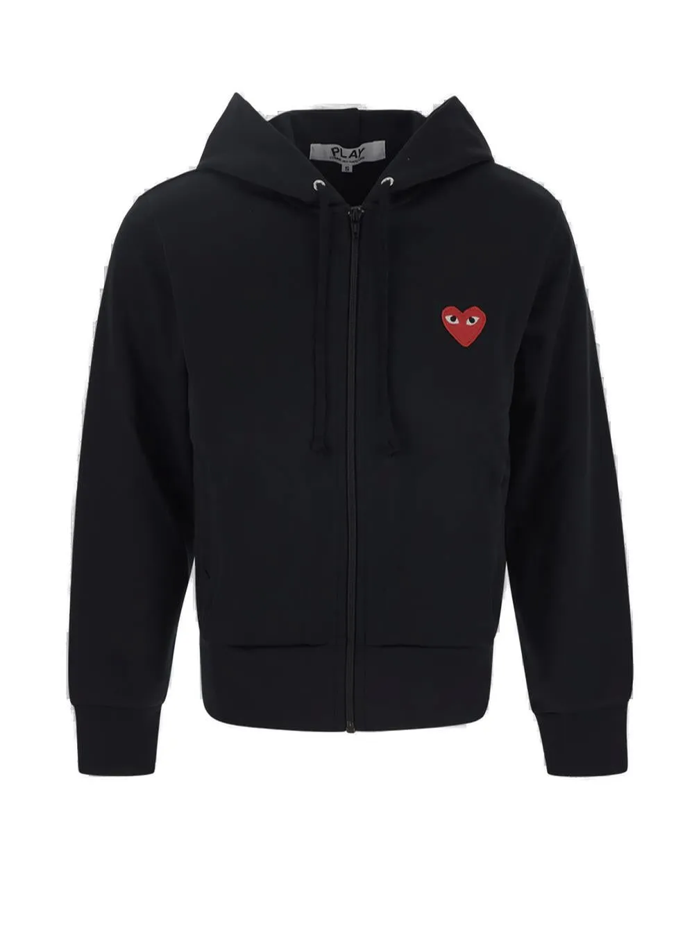 Comme des Garons Play Zip-Up Drawstring Hoodie