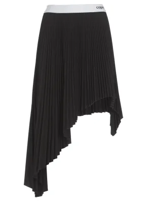 Coperni Logo Waistband Asymmetric Pleated Skirt