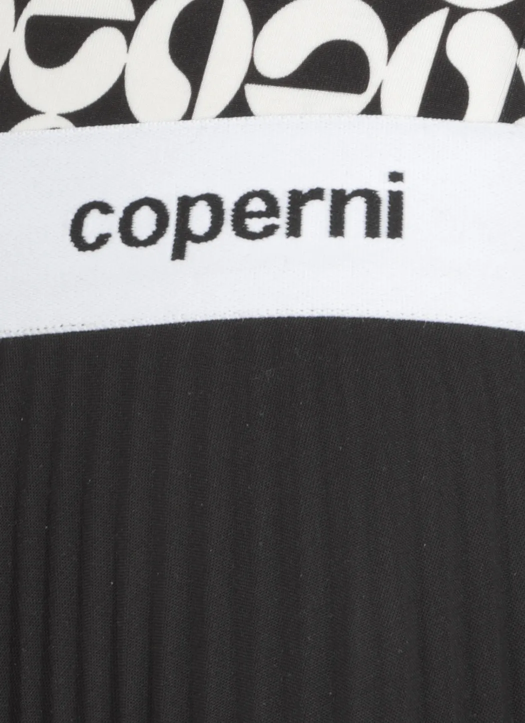 Coperni Logo Waistband Asymmetric Pleated Skirt