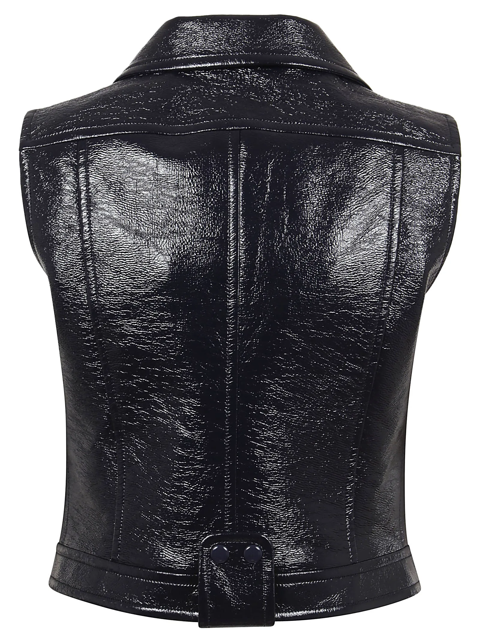 Courrges Buttoned Sleeveless Cropped Jacket