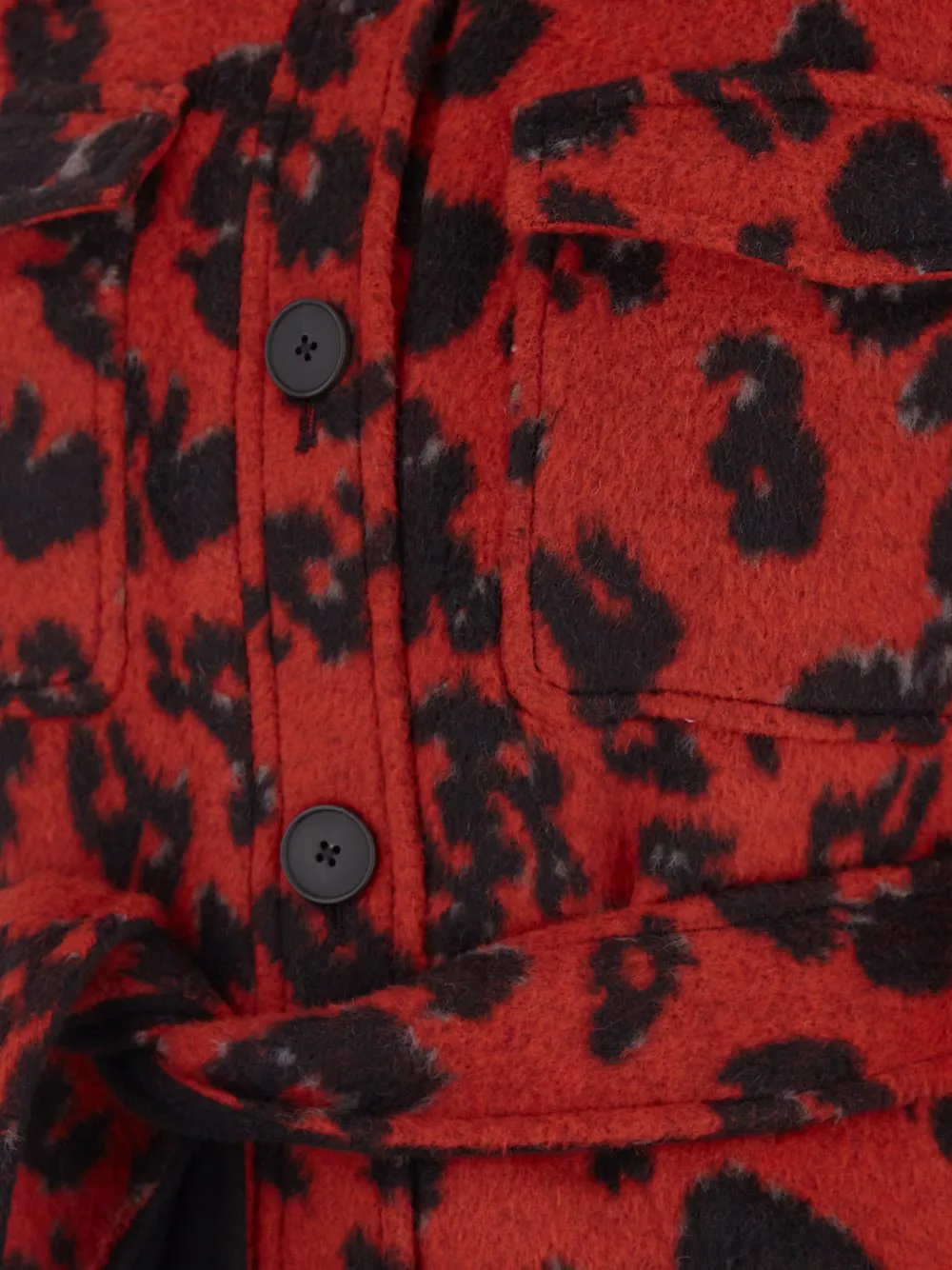 Diane von Furstenberg Leopard Printed Tied-Waist Coat