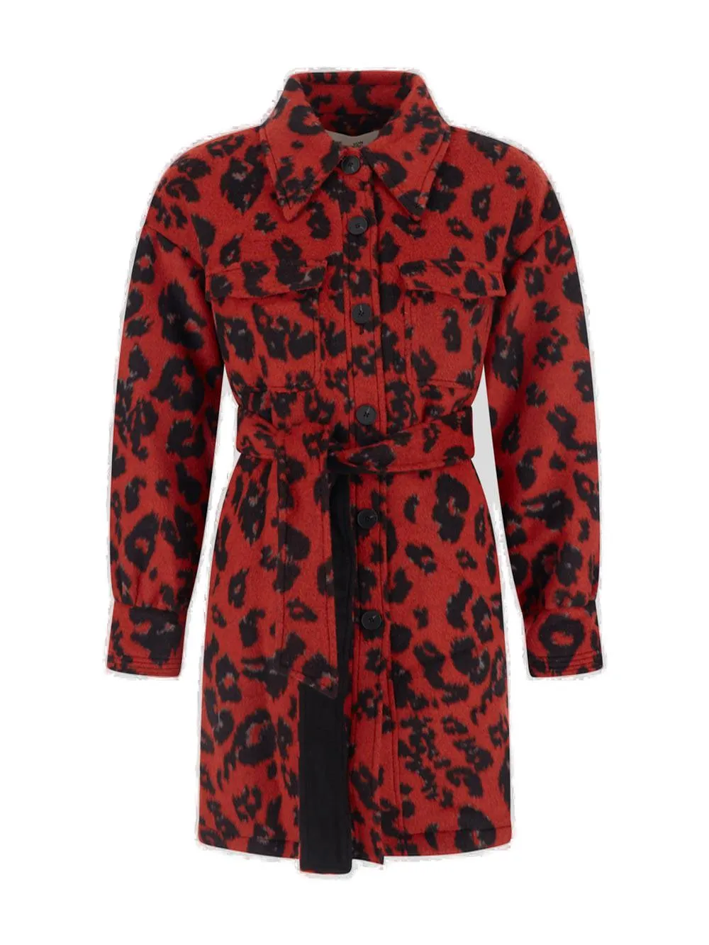 Diane von Furstenberg Leopard Printed Tied-Waist Coat
