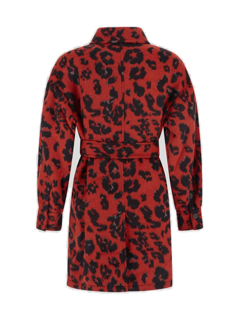 Diane von Furstenberg Leopard Printed Tied-Waist Coat
