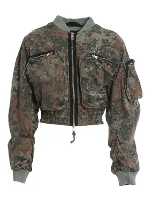 Diesel Camouflage Print Zipped Bomber Jacket