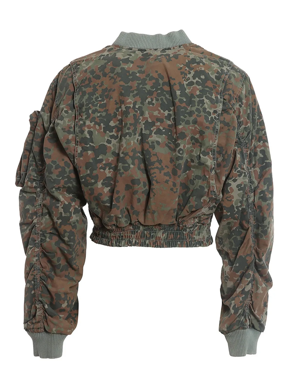 Diesel Camouflage Print Zipped Bomber Jacket