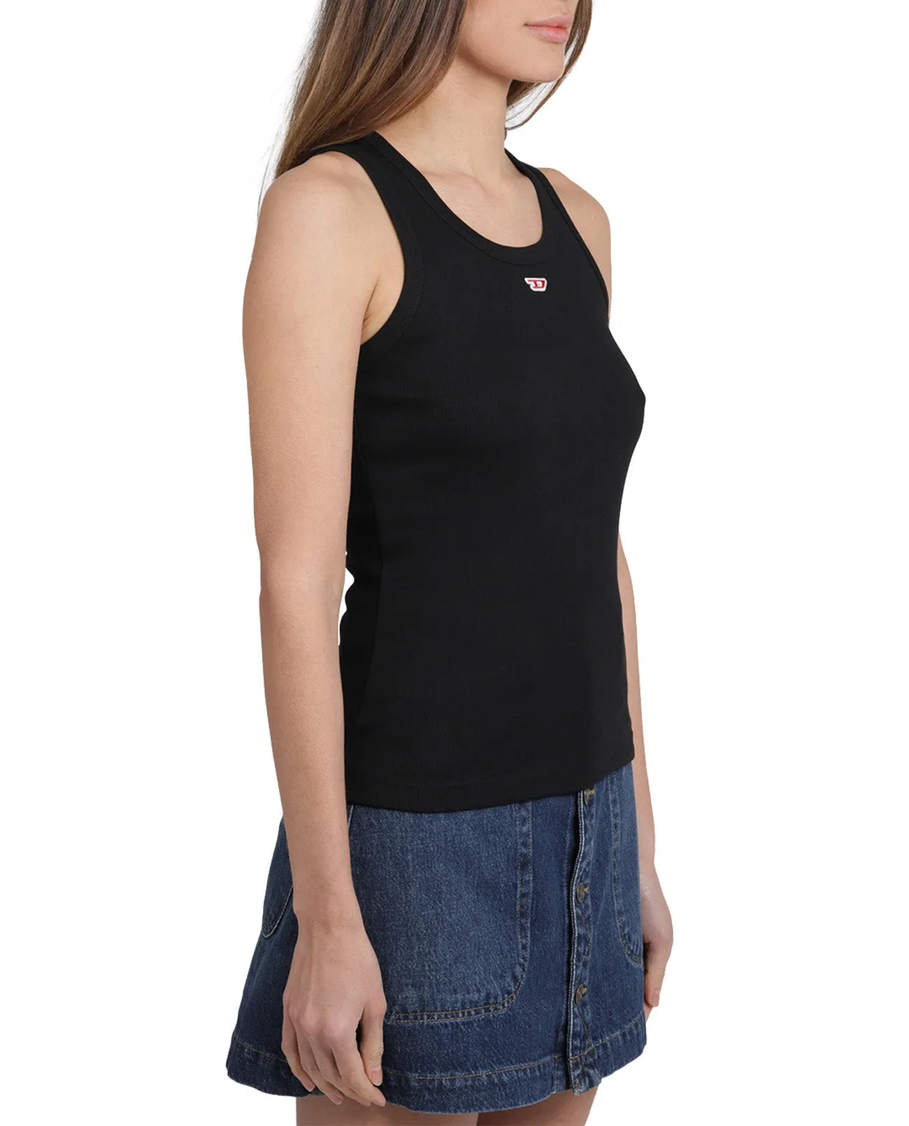 Diesel Logo Patch Crewneck Tank Top