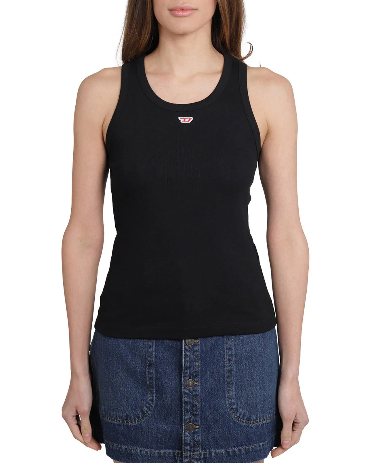 Diesel Logo Patch Crewneck Tank Top