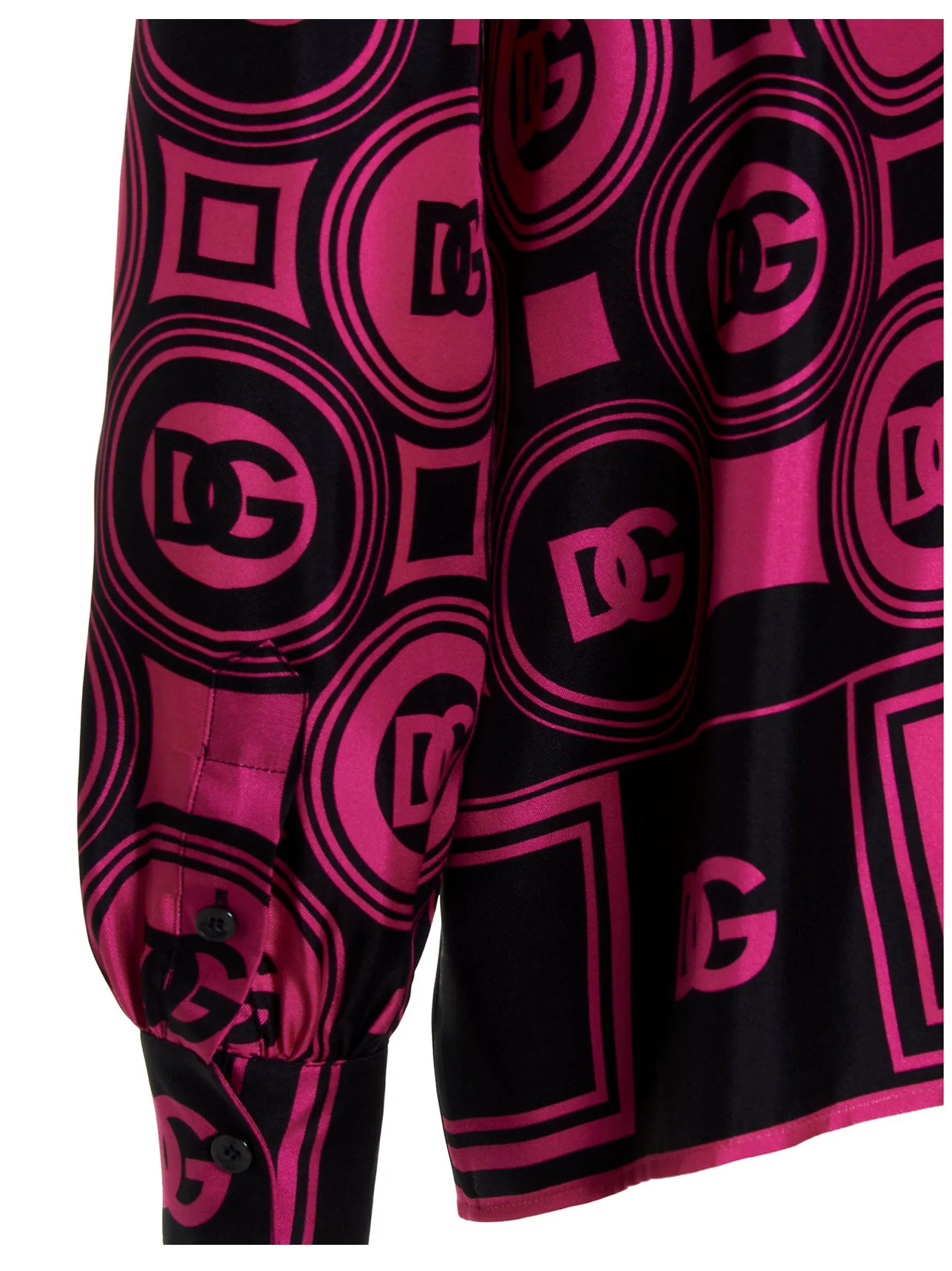 Dolce & Gabbana Allover Logo Printed Long-Sleeved Shirt