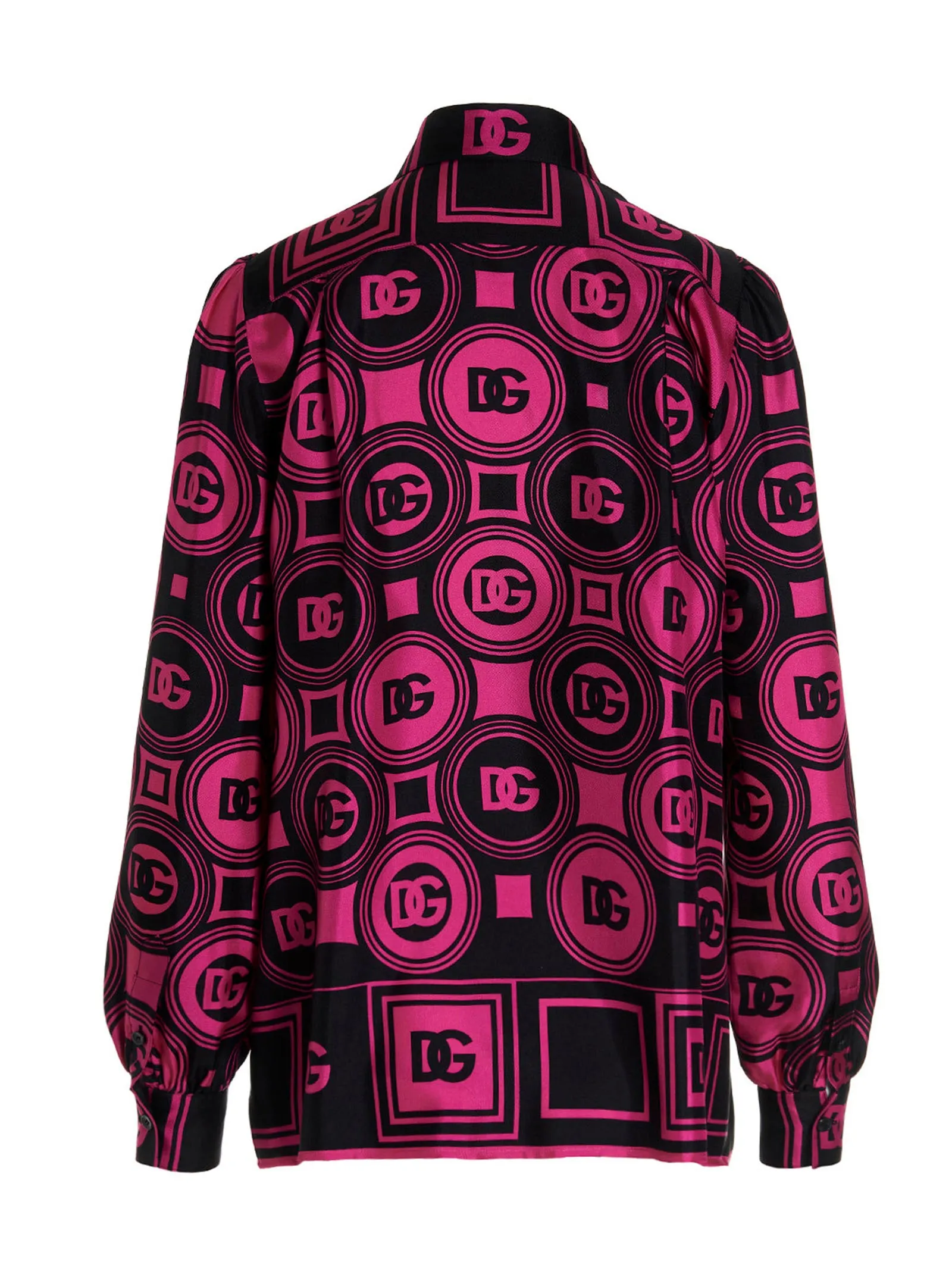 Dolce & Gabbana Allover Logo Printed Long-Sleeved Shirt