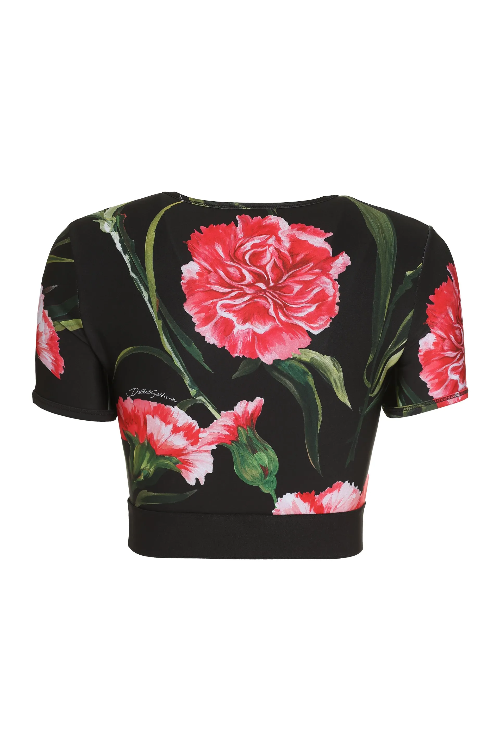 Dolce & Gabbana Carnation-Print Round Neck T-Shirt