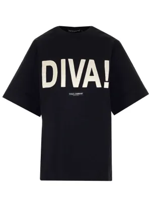 Dolce & Gabbana Diva Patch Jersey T-Shirt