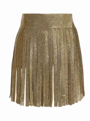 Dolce & Gabbana High Waisted Embellished Mini Skirt