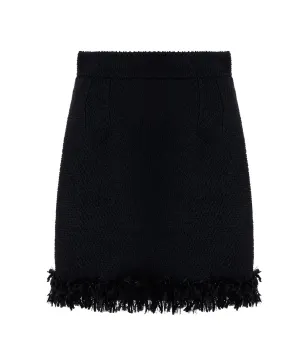Dolce & Gabbana High Waisted Frayed Mini Skirt
