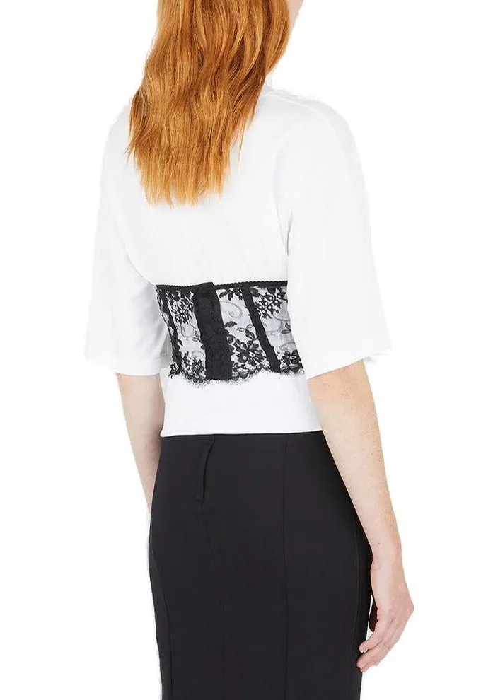Dolce & Gabbana Lace Detailed Bustier Top