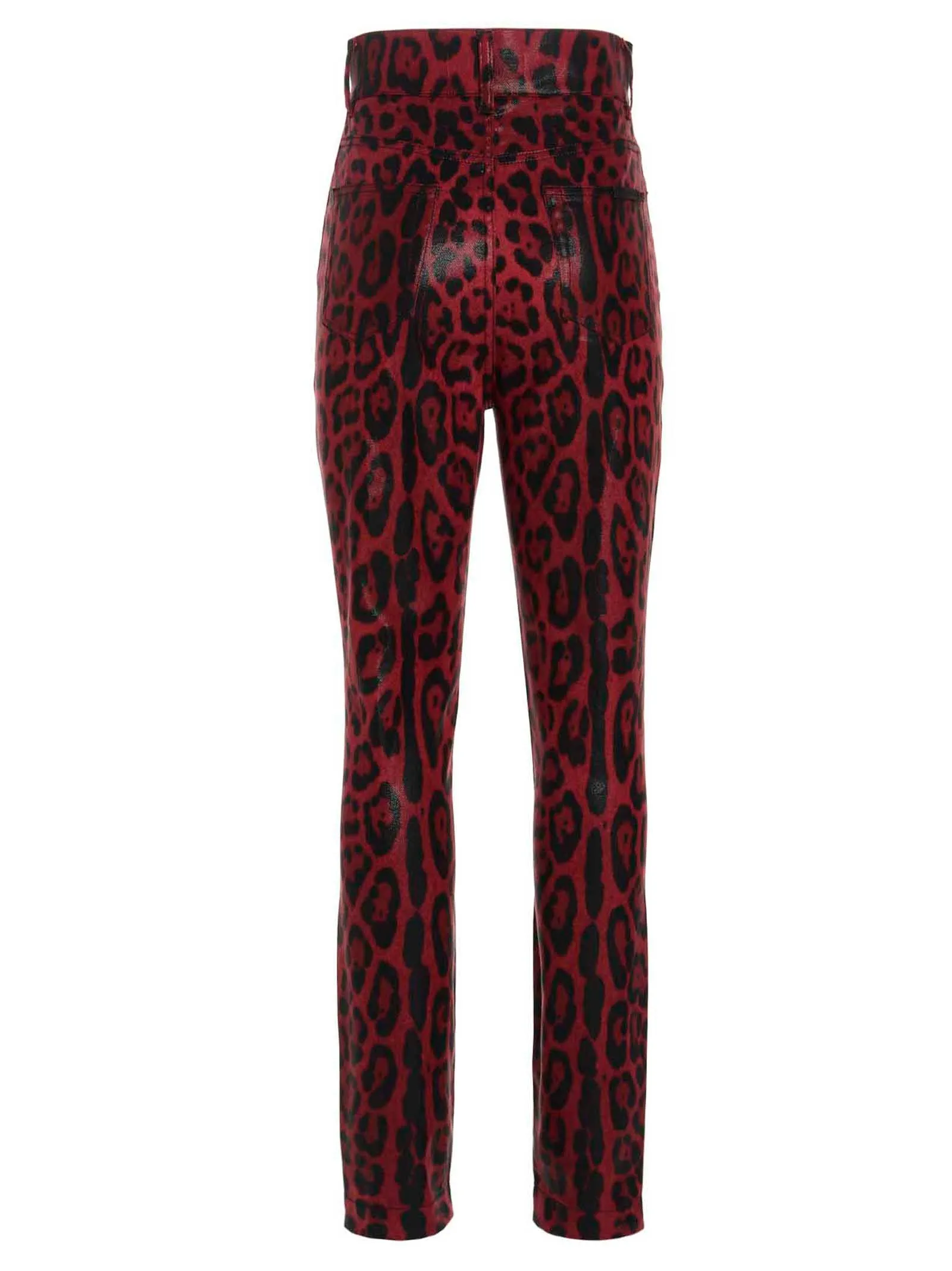 Dolce & Gabbana Leopard Printed High Waisted Jeans