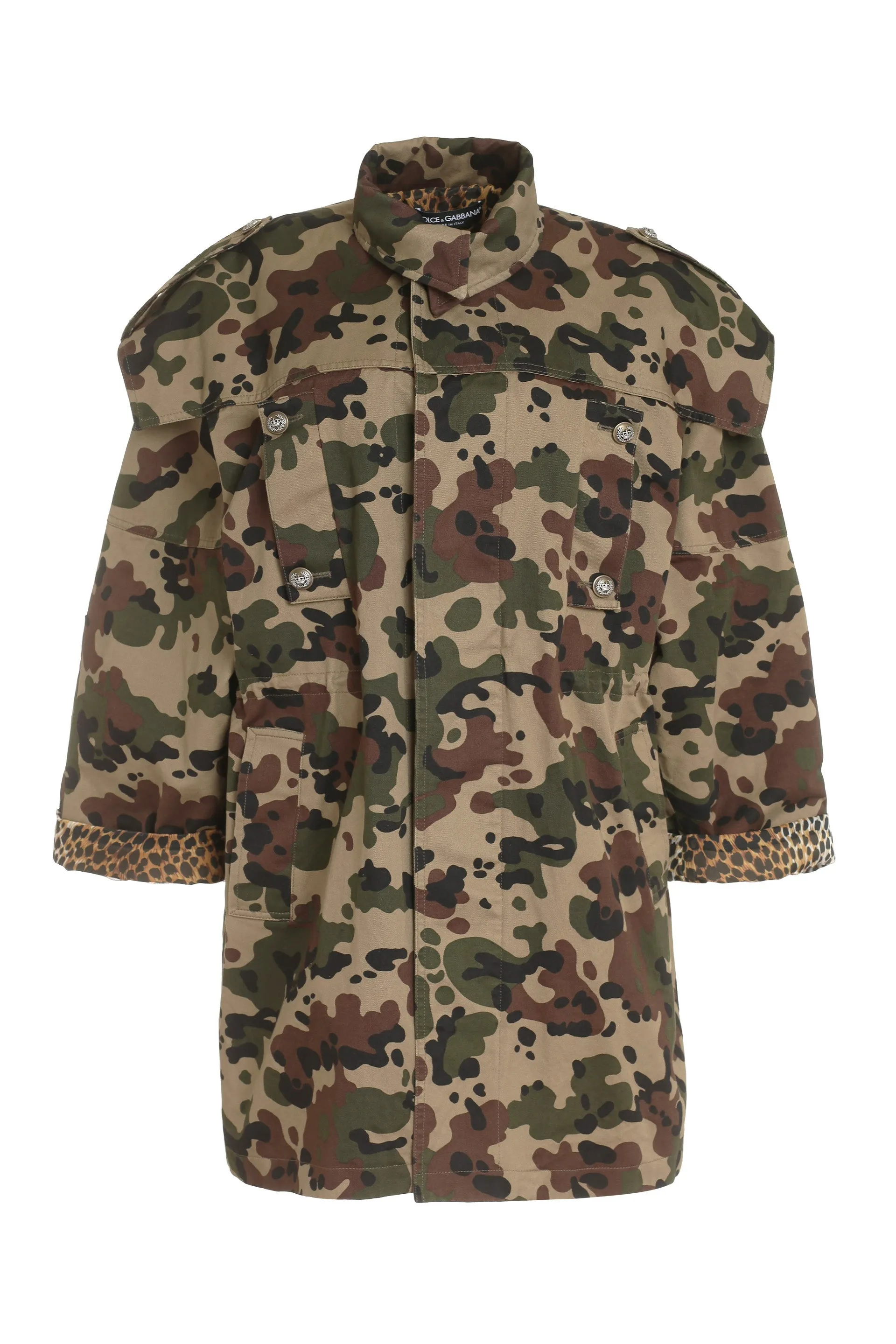 Dolce & Gabbana Leopard Printed Long-Sleeved Jacket