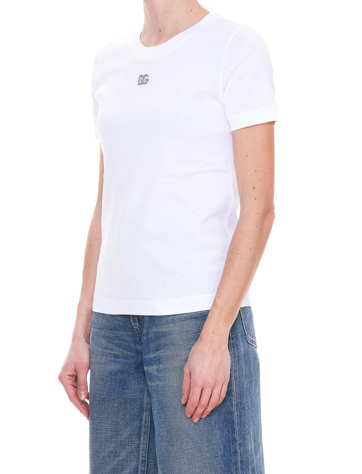 Dolce & Gabbana Logo Plaque Crewneck T-Shirt
