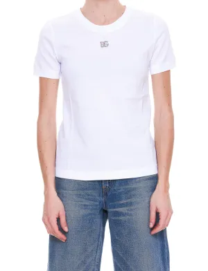 Dolce & Gabbana Logo Plaque Crewneck T-Shirt