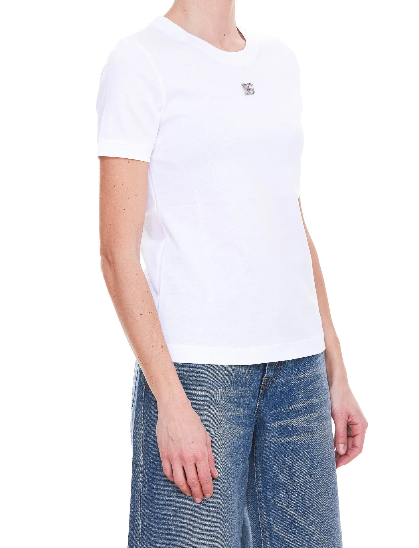 Dolce & Gabbana Logo Plaque Crewneck T-Shirt