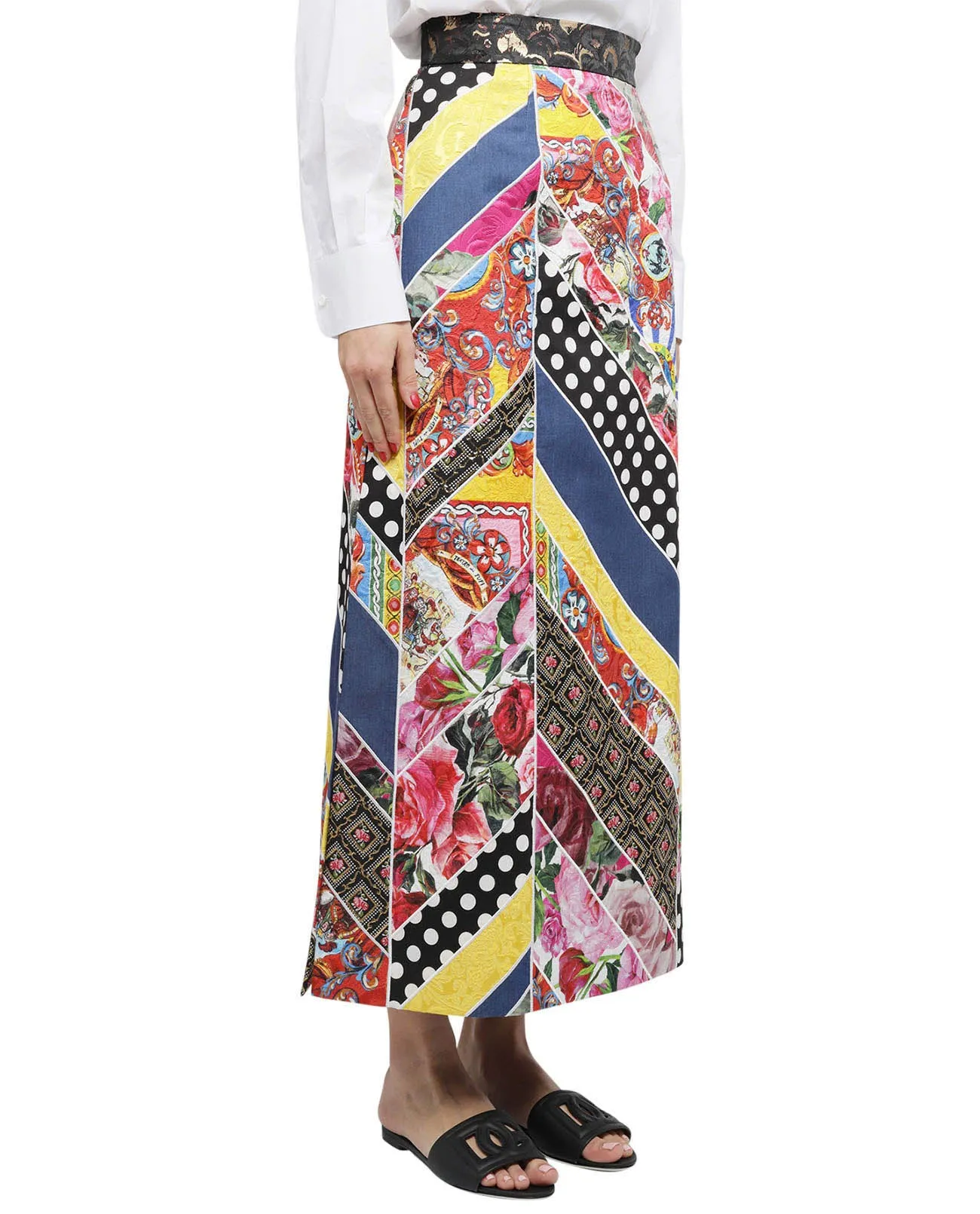 Dolce & Gabbana Patchwork Midi Skirt
