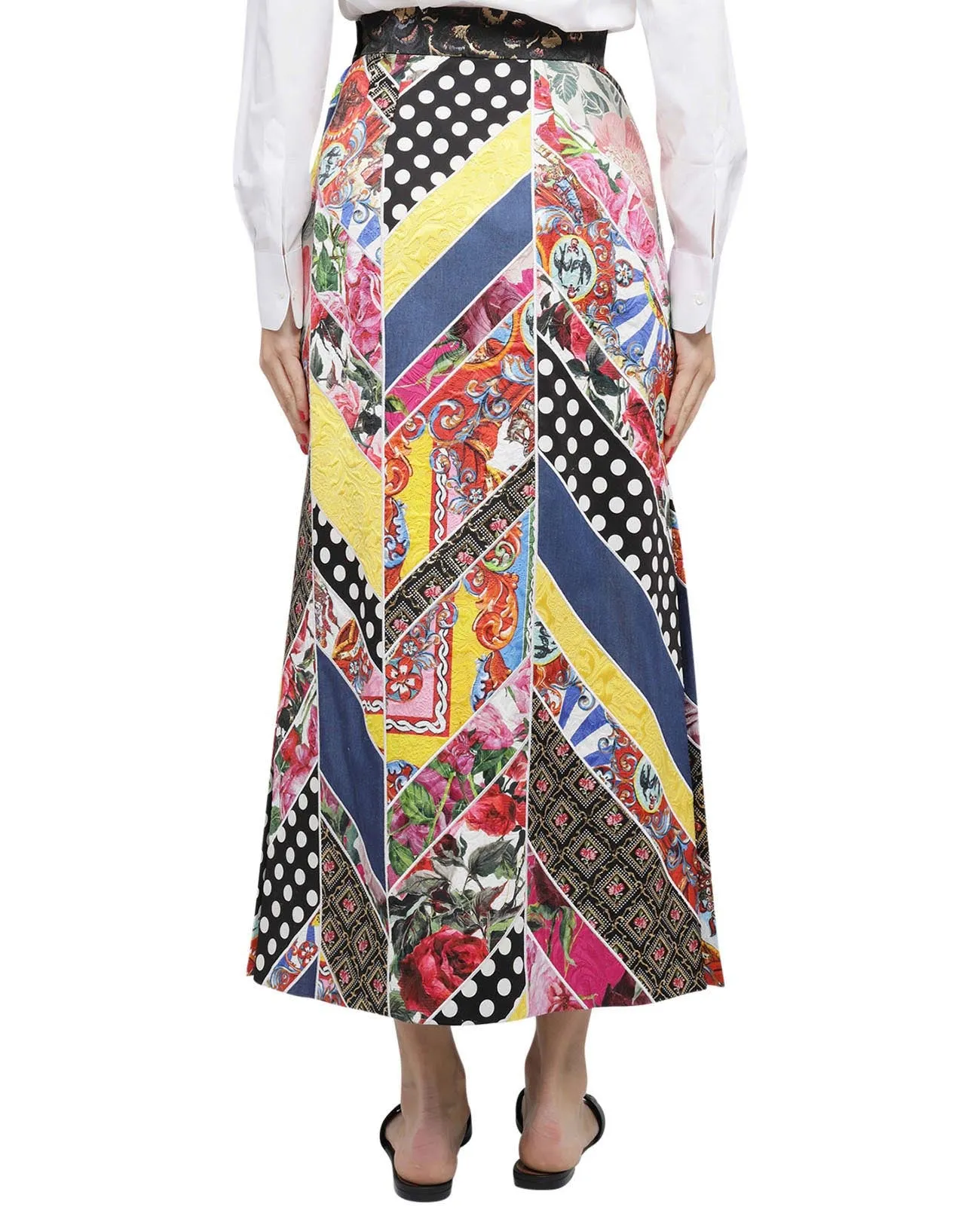 Dolce & Gabbana Patchwork Midi Skirt