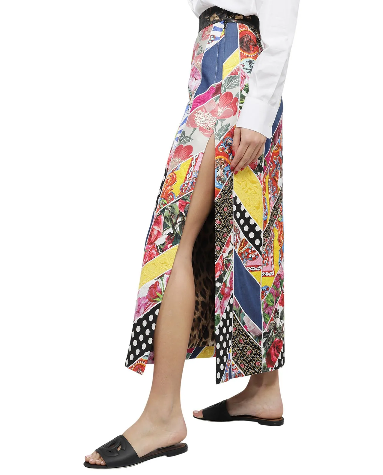 Dolce & Gabbana Patchwork Midi Skirt