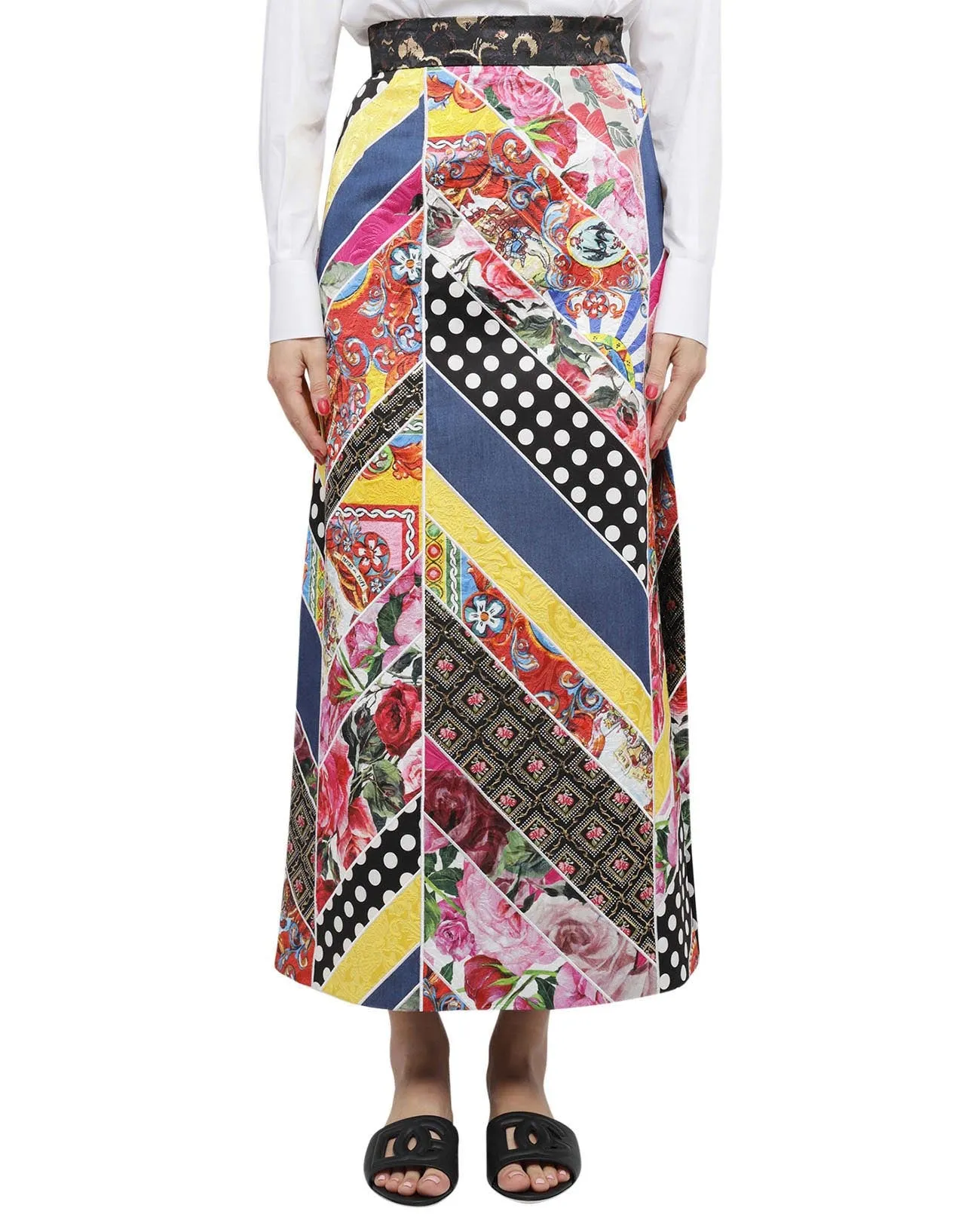 Dolce & Gabbana Patchwork Midi Skirt