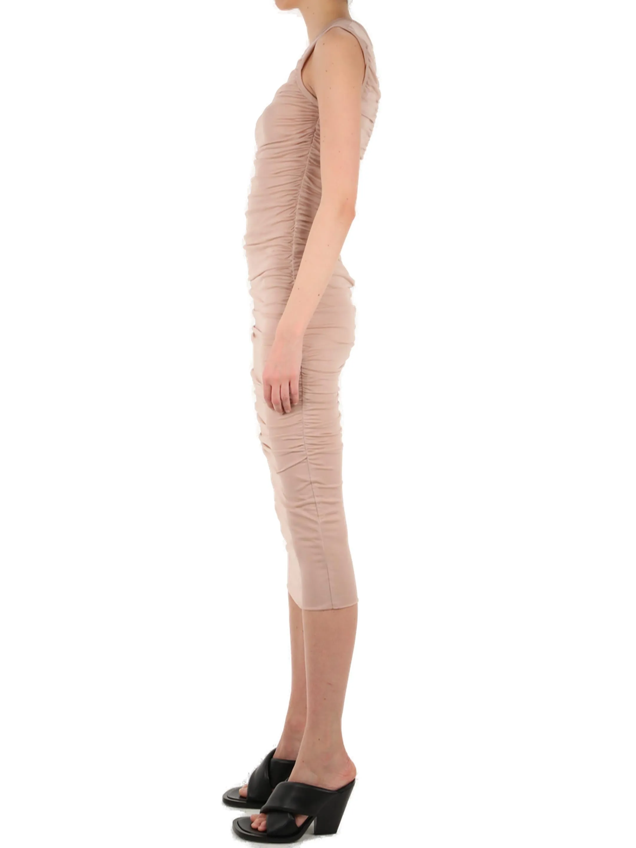 Dolce & Gabbana Ruched Sleeveless Midi Dress