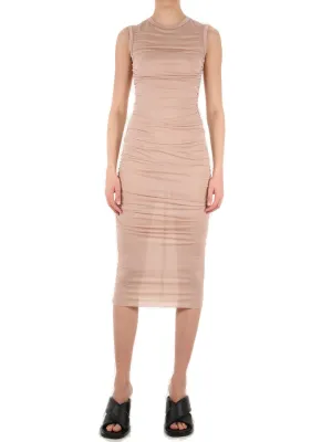 Dolce & Gabbana Ruched Sleeveless Midi Dress