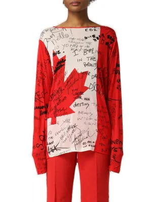 Dsquared2 All-Over Printed Long-Sleeved T-Shirt