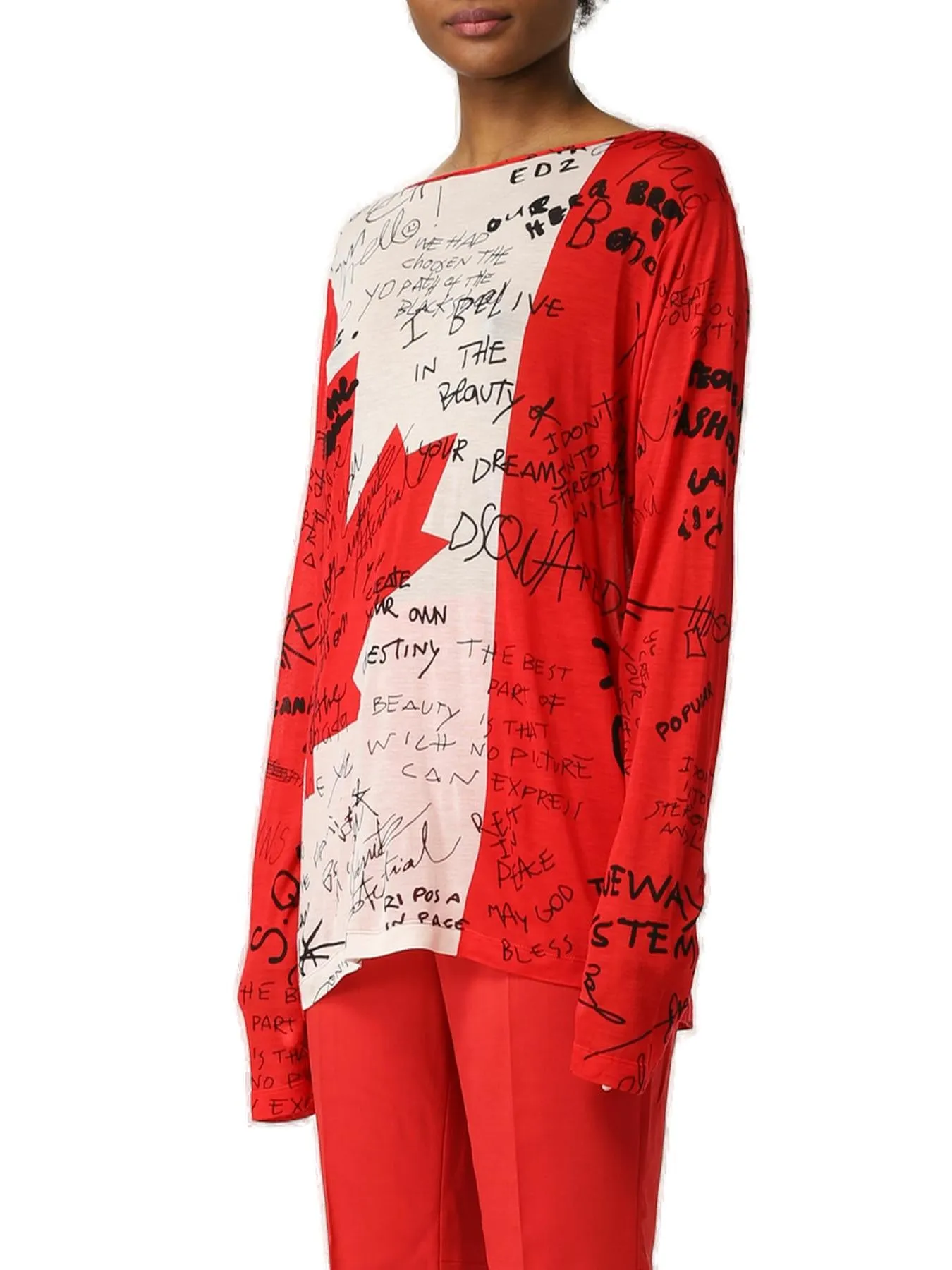 Dsquared2 All-Over Printed Long-Sleeved T-Shirt