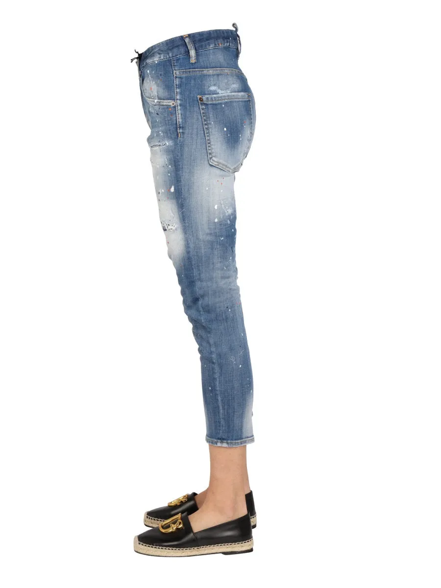 Dsquared2 Distressed Cropped Jeans