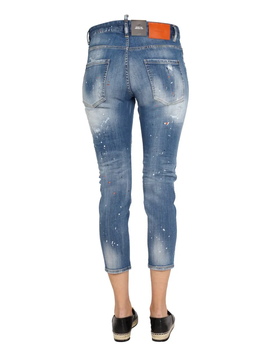Dsquared2 Distressed Cropped Jeans