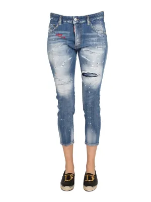 Dsquared2 Distressed Cropped Jeans