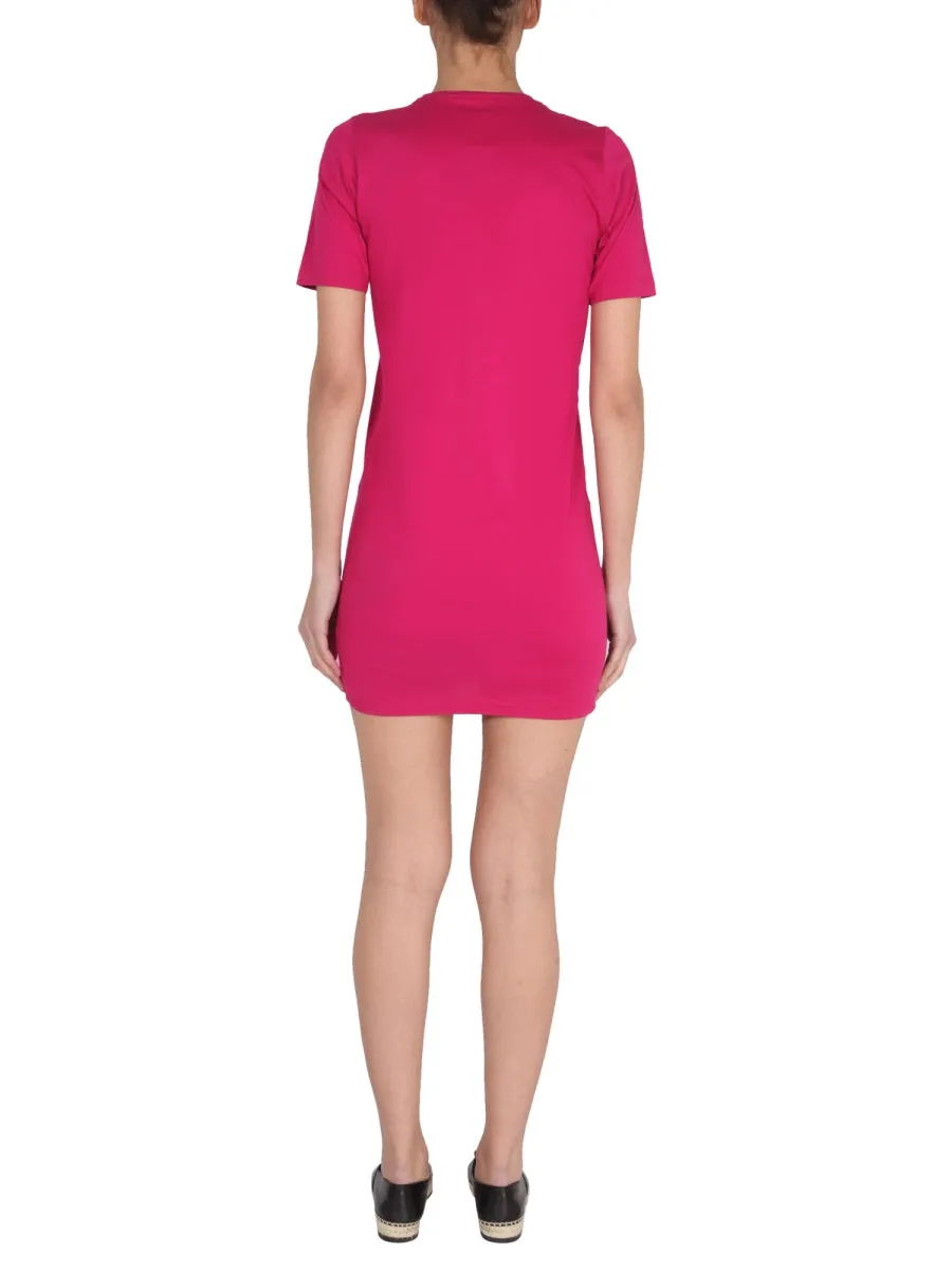 Dsquared2 Logo Printed Crewneck Mini T-Shirt Dress