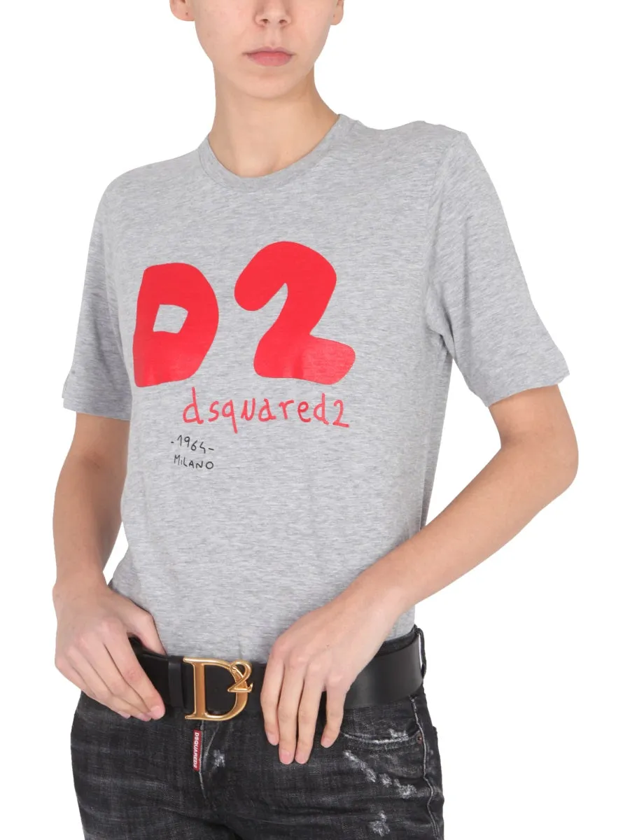 Dsquared2 Logo Printed Crewneck T-Shirt