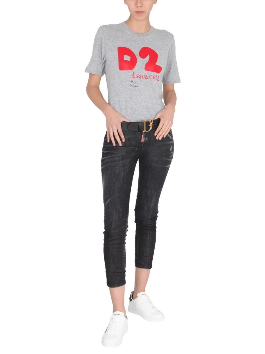 Dsquared2 Logo Printed Crewneck T-Shirt