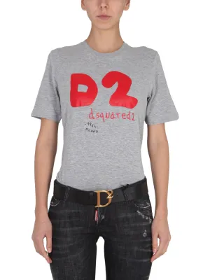 Dsquared2 Logo Printed Crewneck T-Shirt