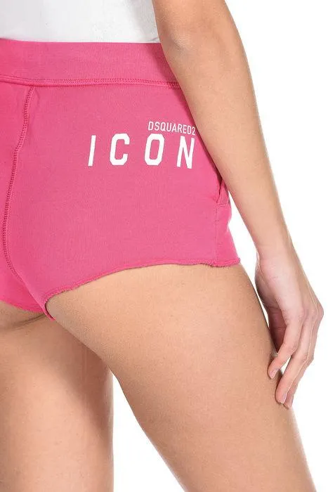 Dsquared2 Logo Printed Distressed Mini Shorts