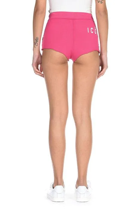 Dsquared2 Logo Printed Distressed Mini Shorts