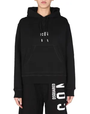 Dsquared2 Logo Printed Drawstring Hoodie