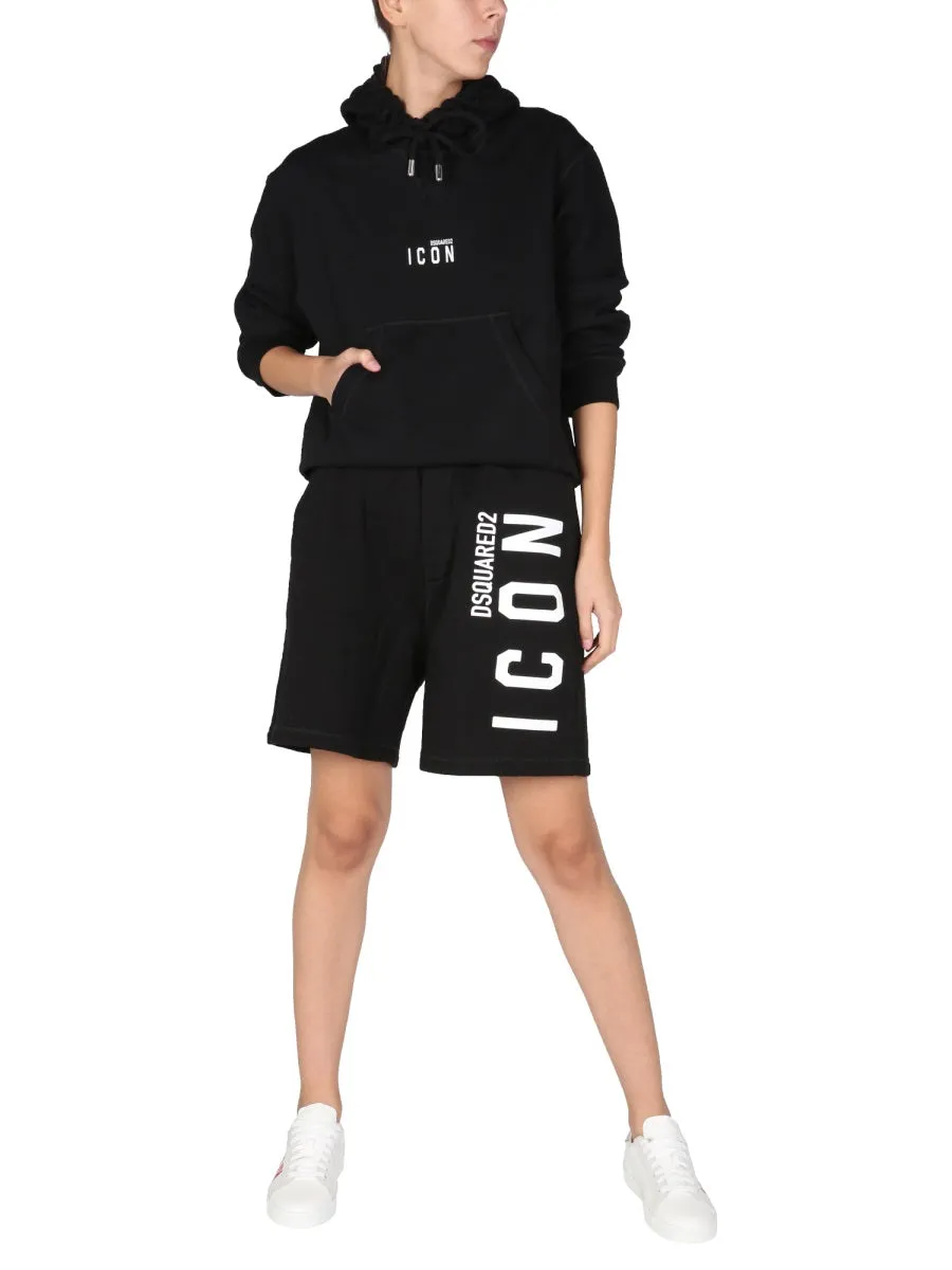 Dsquared2 Logo Printed Drawstring Hoodie