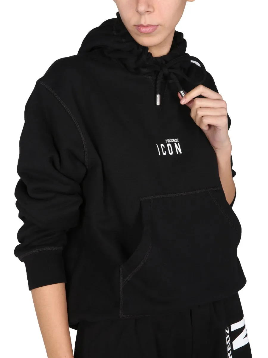 Dsquared2 Logo Printed Drawstring Hoodie
