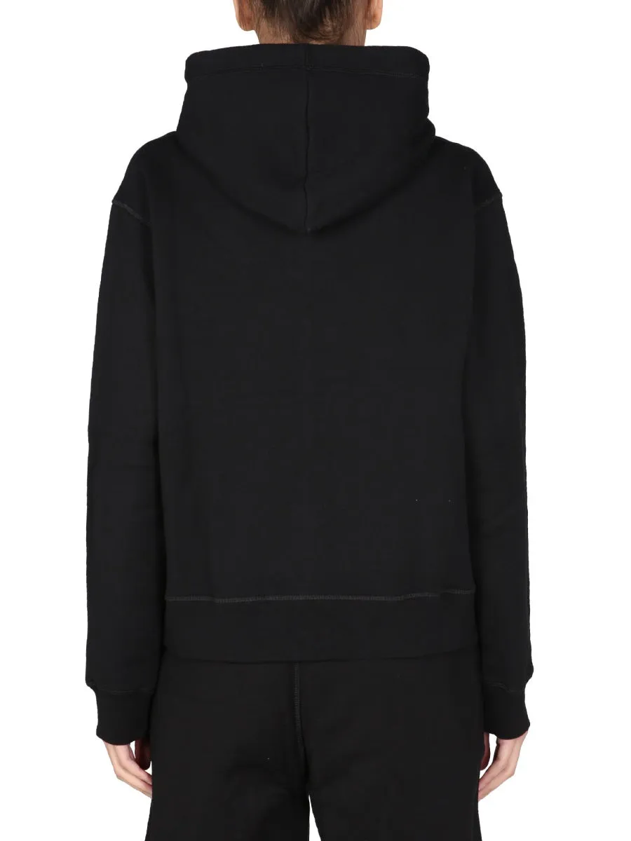 Dsquared2 Logo Printed Drawstring Hoodie